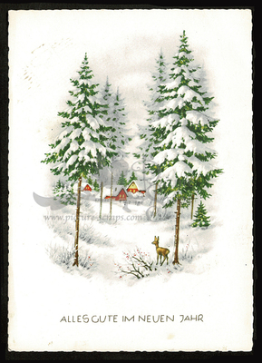 Postcard Haco 0444 a rural winter deers.jpg